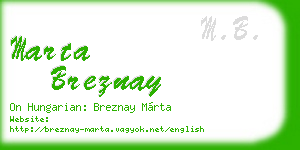 marta breznay business card